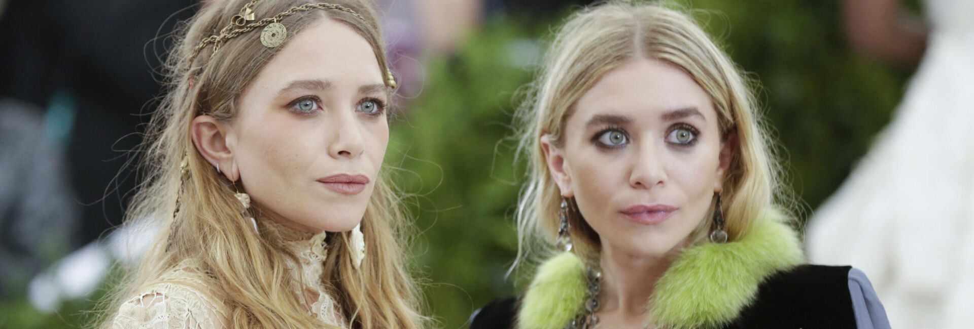 Mary-Kate and Ashley Olsen arrives on the red carpet at the Costume Institute Benefit at The Metropolitan Museum of Art celebrating the opening of Rei Kawakubo/Comme des Garcons: Art of the In-Between in New York City on May 1, 2017.