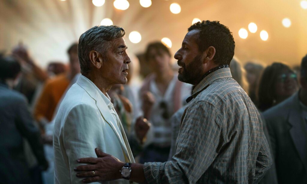 George Clooney og Adam Sandler i 'Jay Kelly'